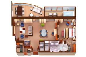 Wintergarden Suite Floorplan, Seabourn Ovation