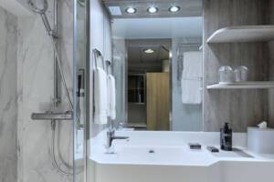 Inside cabin bathroom, Celebrity Millennium