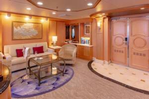 Master Suite Living Area, Queen Victoria, Cunard