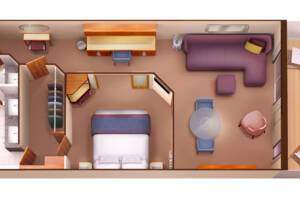 Penthouse Suite Floorplan, Seabourn Ovation
