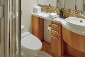 Aqua Class Stateroom Bathroom on Celebrity Equinox