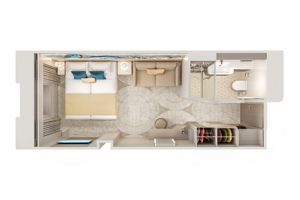 Oceanview Stateroom Floor plan, Norwegian Prima