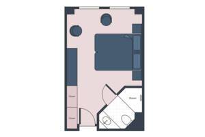 Classic Stateroom Floor Plan, River Queen, Uniworld