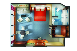 Family Suite Floorplan, Norwegian Star