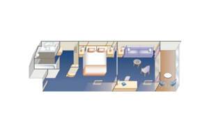 Mini-Suite, Floor Plan, Enchanted Princess, Princess Cruises