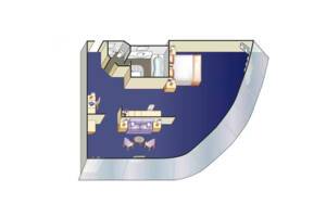 Window Suite, Floor Plan, Enchanted Princess, Princess Cruises