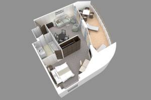 Club Ocean Suite Floorplan on Azamara Journey