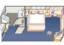 Oceanview Floorplan, Sapphire Princess, Princess Cruises