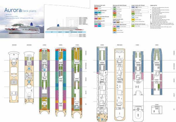 deck plans for aurora cruise ship