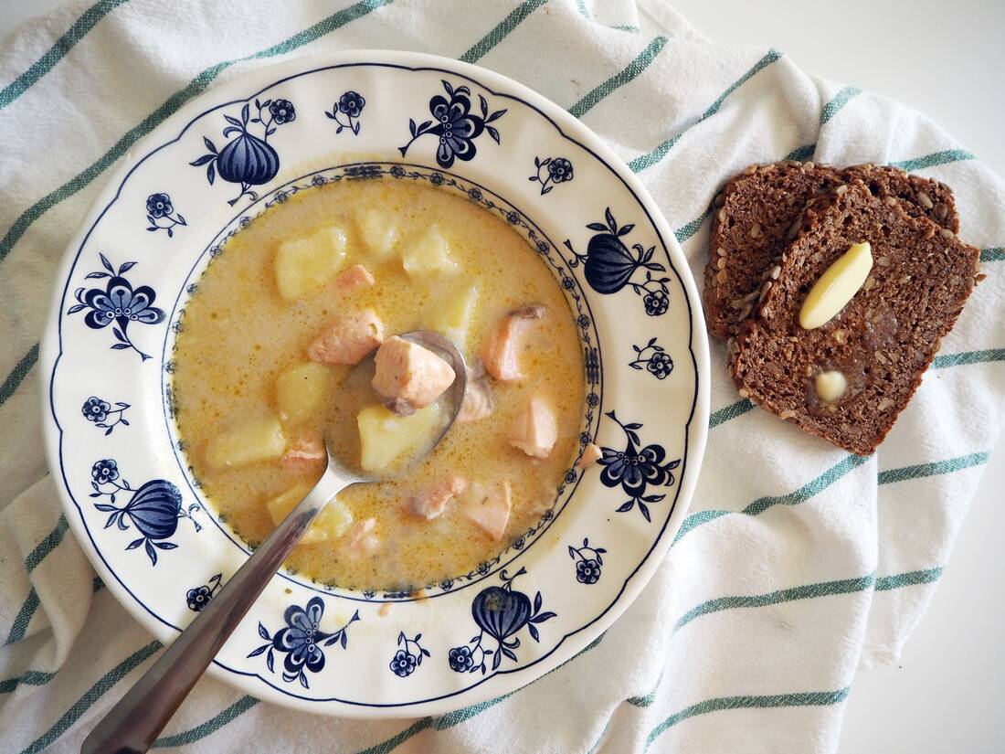 Finnish salmon soup