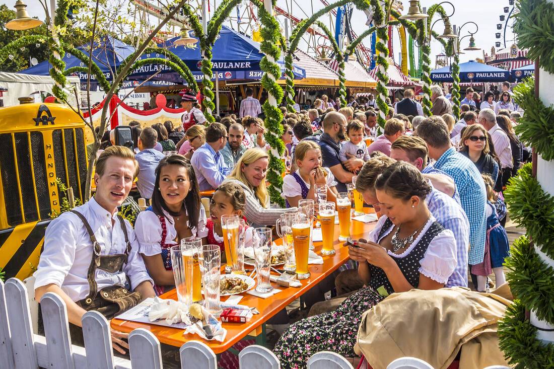 Having fun at Oktoberfest