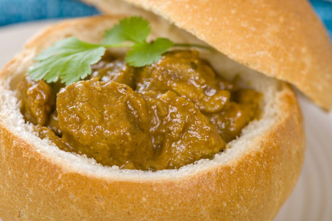 Eat bunny chow in South Africa