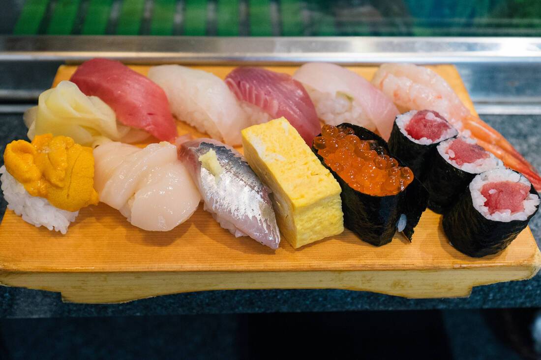 Sushi at Tokyo market