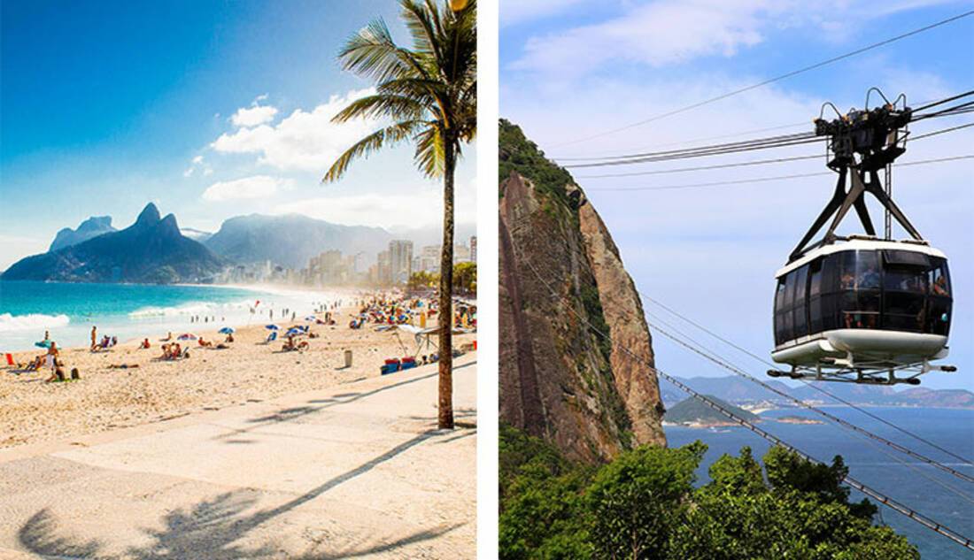 Ipanema Beach and Sugarloaf Mountain