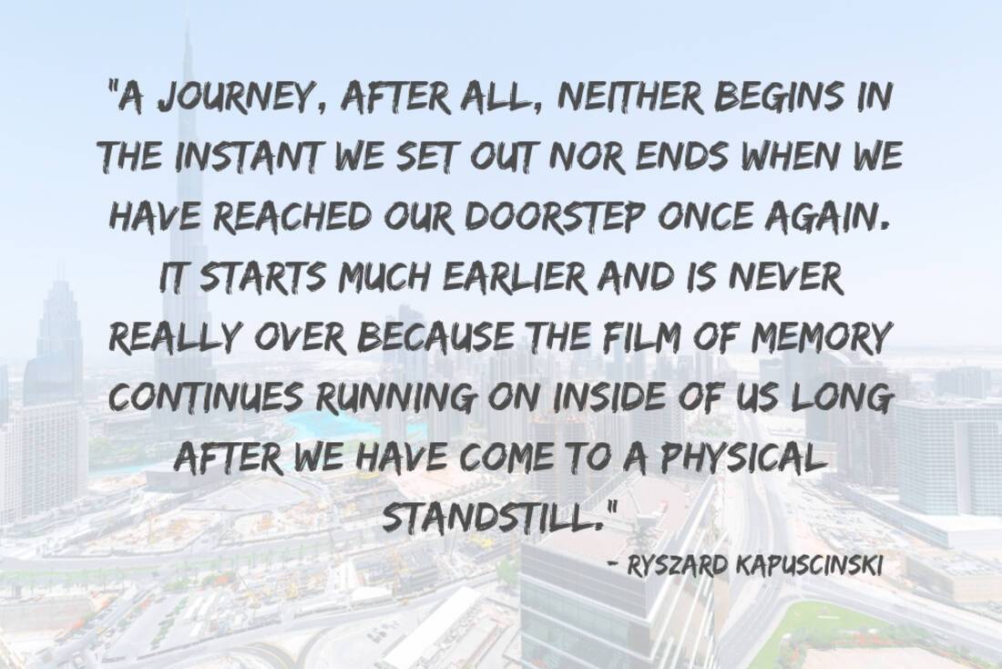A journey begins travel quote