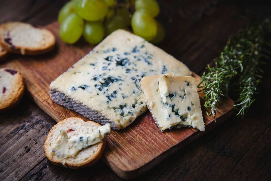 Roquefort on cheese board