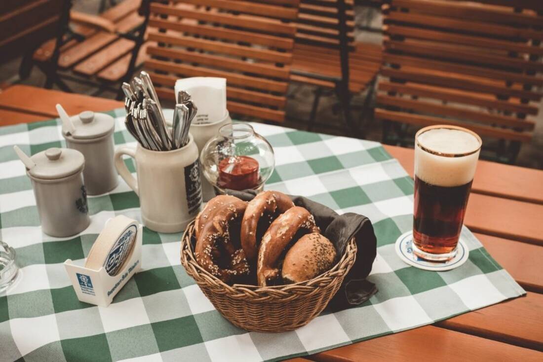 German beer and snacks