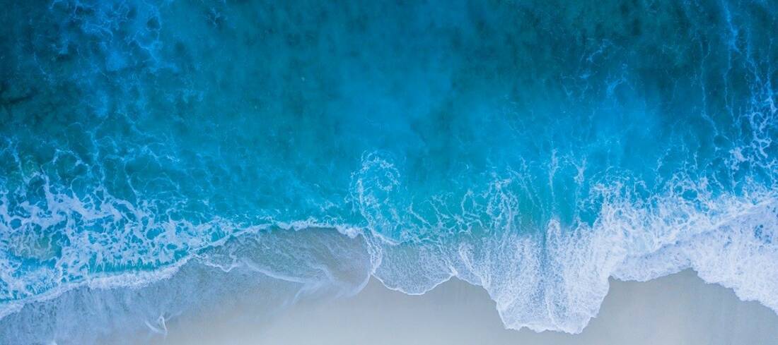 Birdseye view of sea