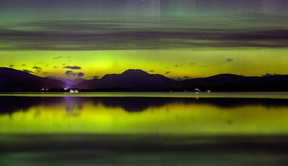 Northern lights in Scotland