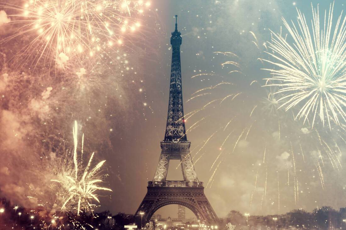 Eiffel Tower fireworks