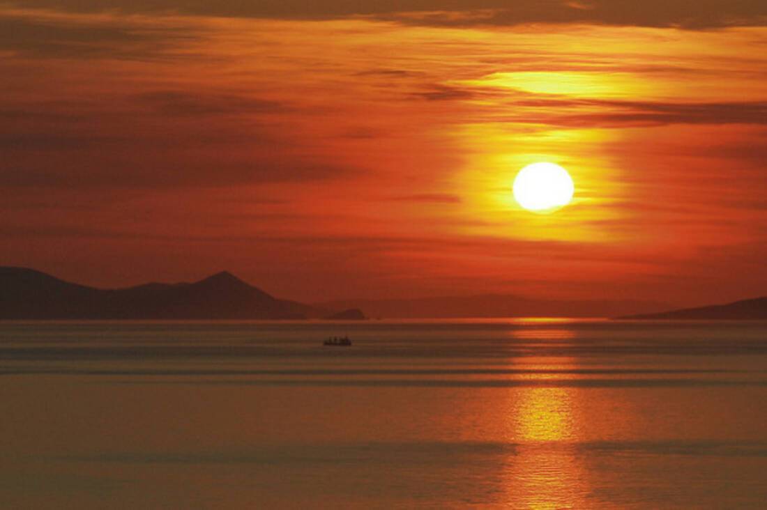 Sunset in Santorini Greece
