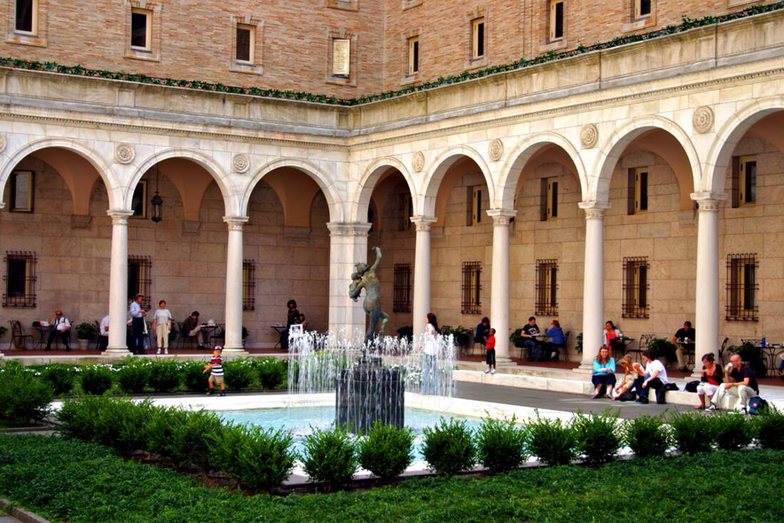 The courtyard at Boston Public Library