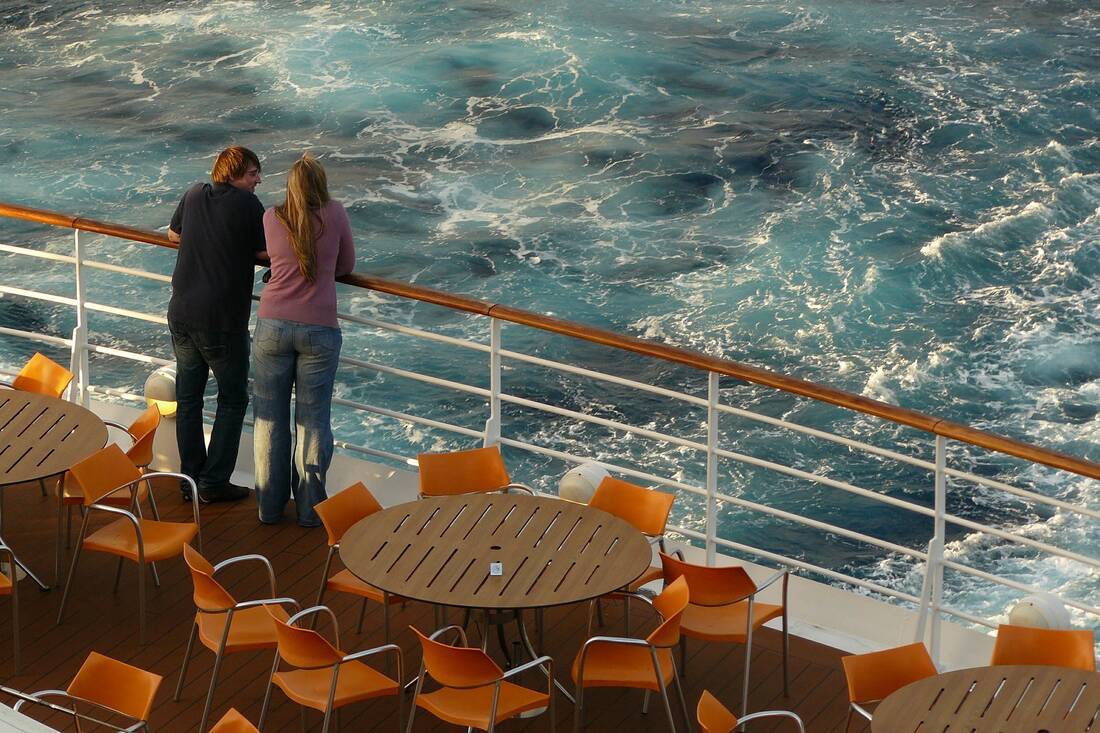Couple on a cruise