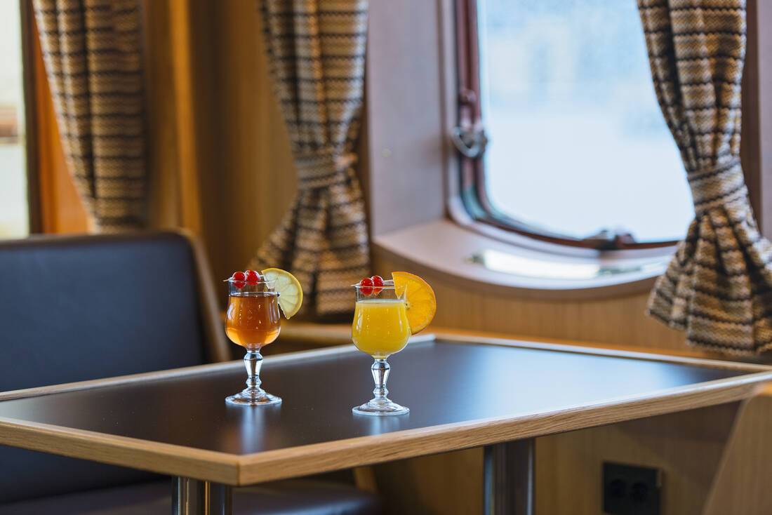 Two cocktail drinks