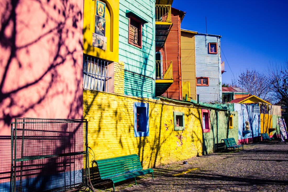 Colourful buildings in Buenos Aires