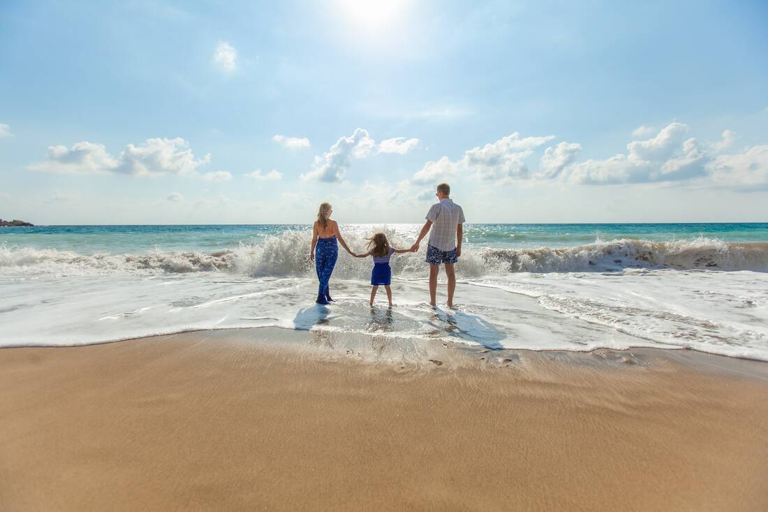 Family on a family holiday