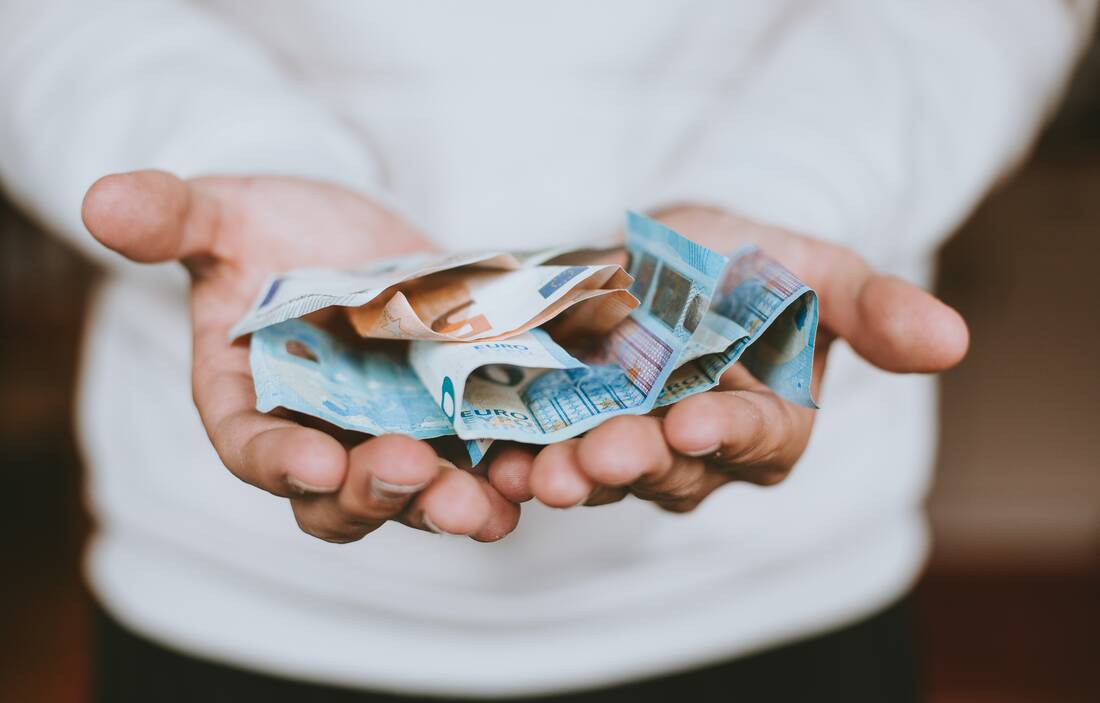 holding money