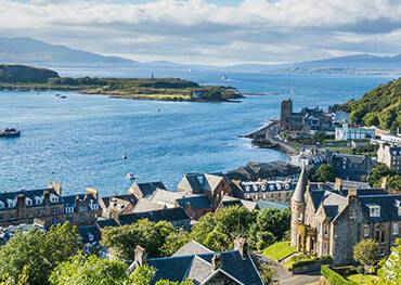 A panoramic view of Oban
