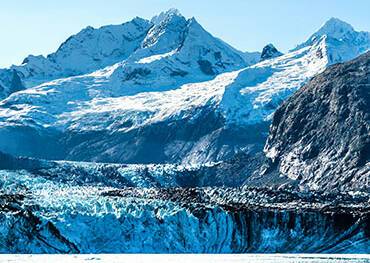 A panoramic view of Glacier Bay