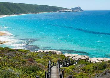 Panoramic view of Cable Beach in Albany