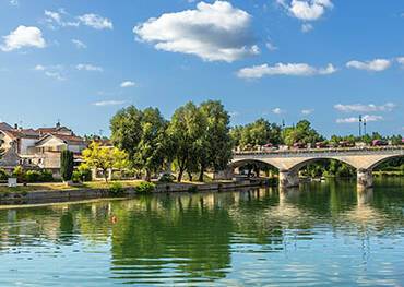 The view of Cognac from the river