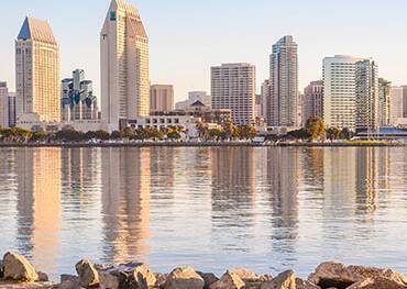 A panoramic view of downtown San Diego