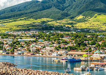 An aerial view of Basseterre