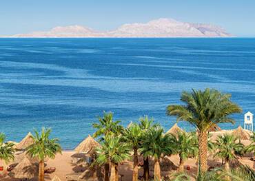 A panoramic view of a beach resort in Sharm el Sheikh