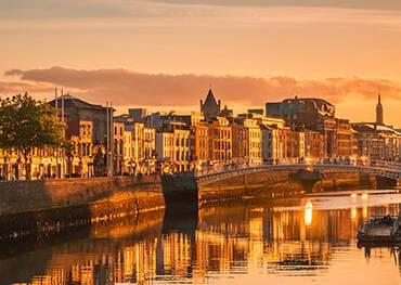 Dublin during golden hour