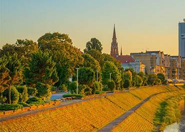 A view of Osijek from the water