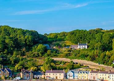 A panoramic view of Fishguard