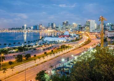 Luanda evening city scene