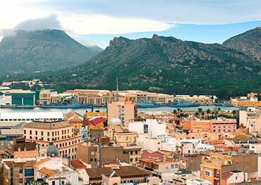 A panoramic view of Cartagena in Spain