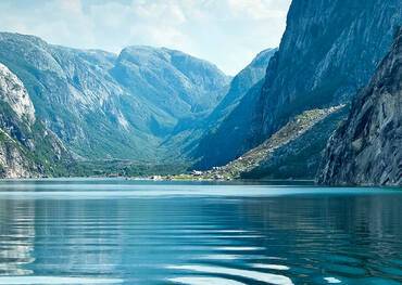 Clear blue waters of Norway