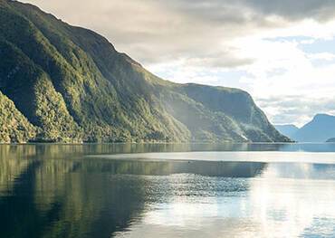 A panoramic view of Skjolden