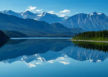 The Landscape between Carcross and Skagway in Alaska and Canada