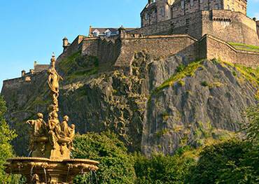 Edinburgh Castle from below