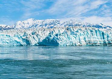 A panoramic view of Hubbard Glacier