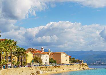 View of Saint Francois beach in Ajaccio