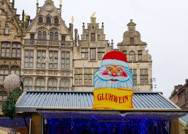 Christmas stand in Antwerp, Belgium